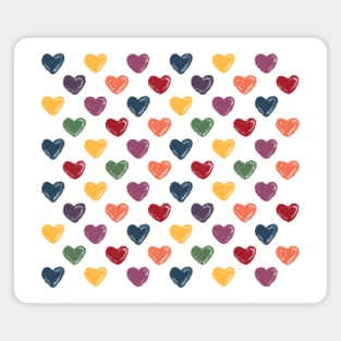 Colorful heart pattern Magnet